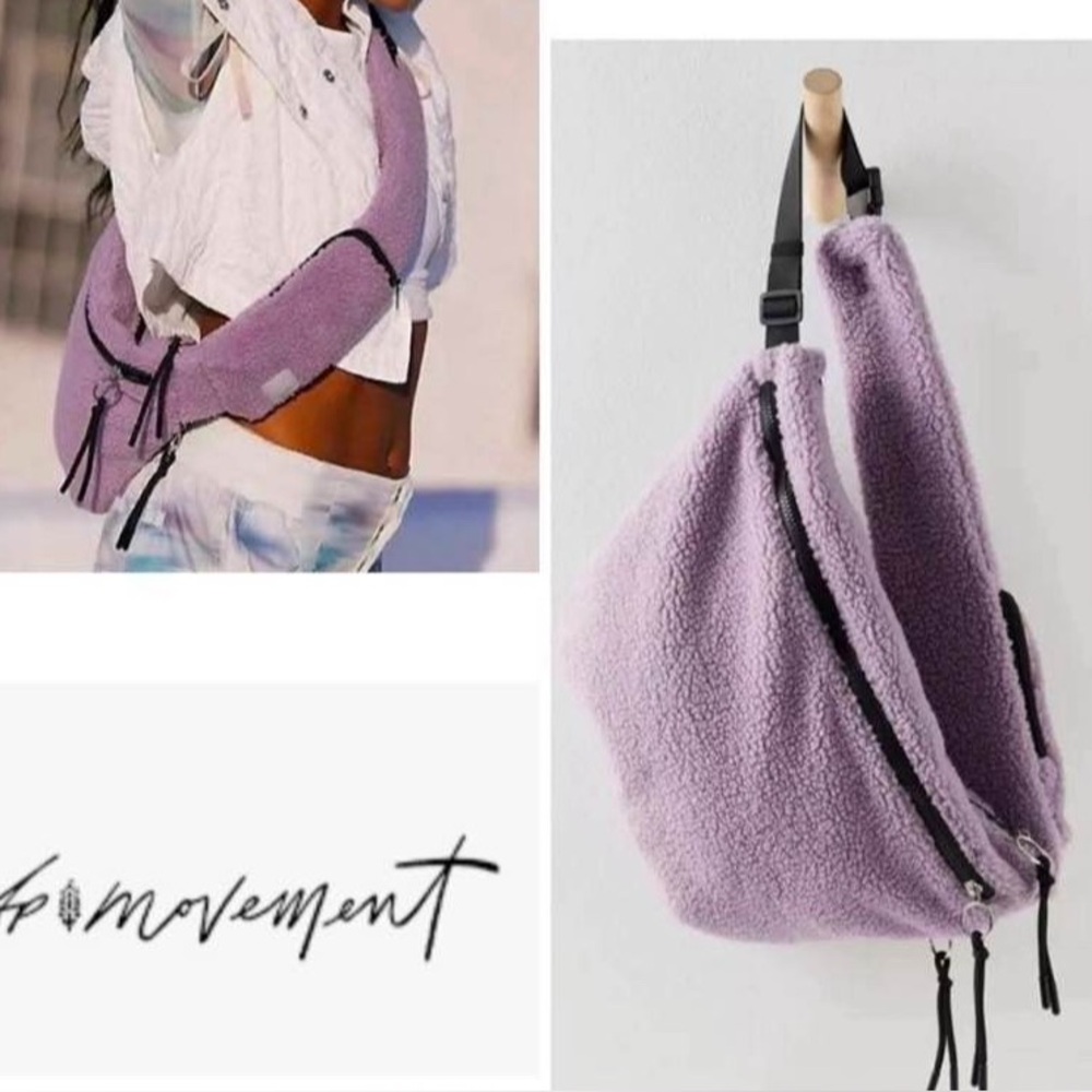 FP Movement by Free People Lavender Plush Crossbody Sling Bag